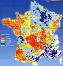 Carte du pH des sols francais